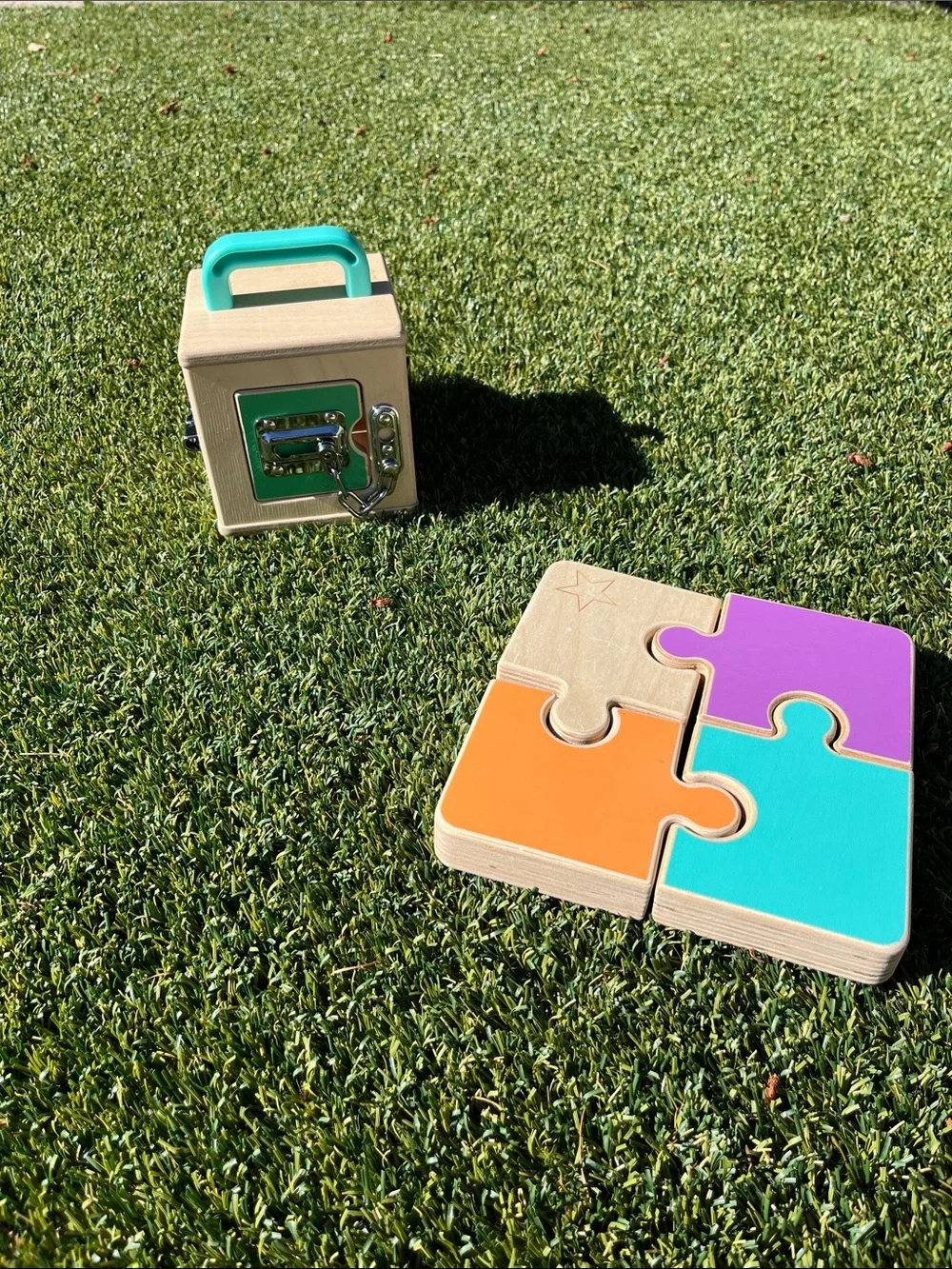 Lovevery Wooden puzzle and latch box